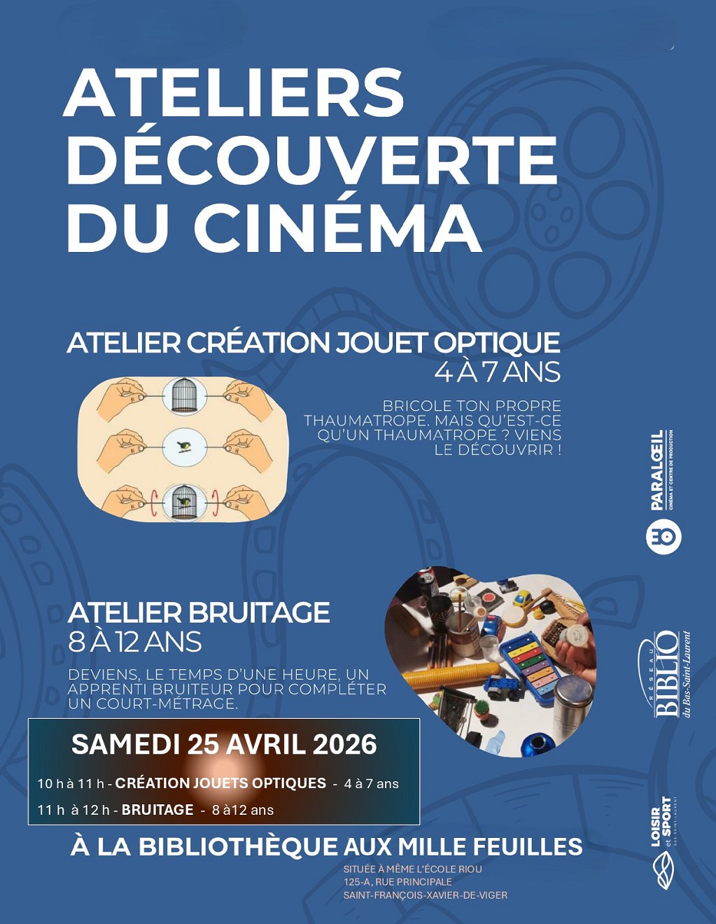 2026 Ateliers Cinéma Biblio (Auteur : Nathalie Caron)